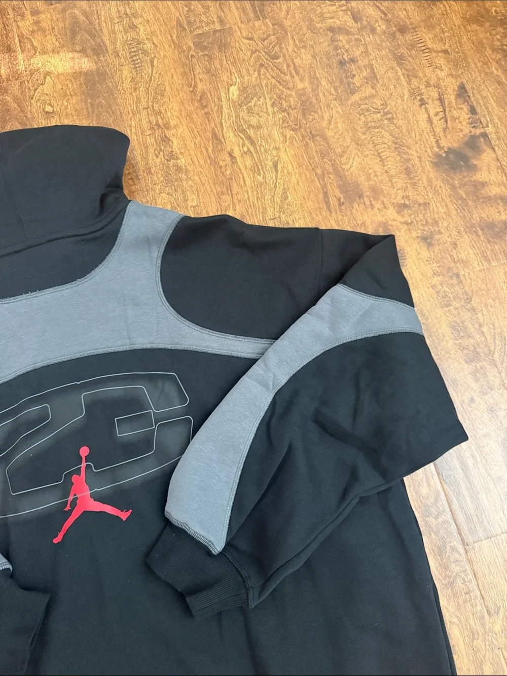Jordan Black and Gray Full-Zip Hoodie